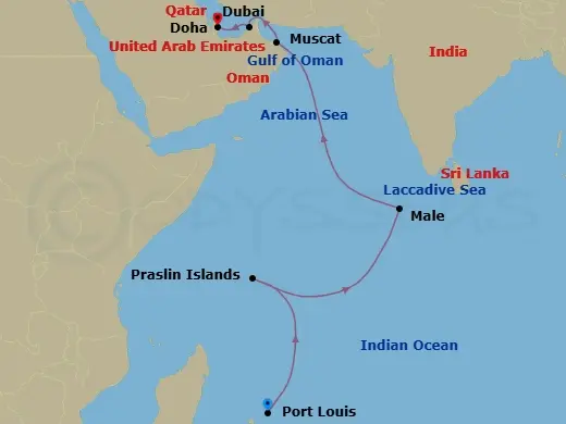 Itinerary schematic diagram