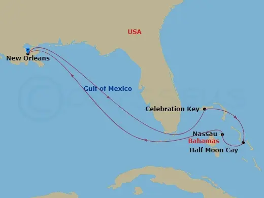 Itinerary schematic diagram