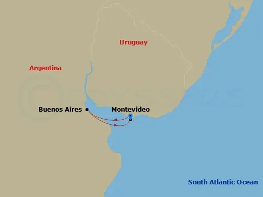 Itinerary schematic diagram
