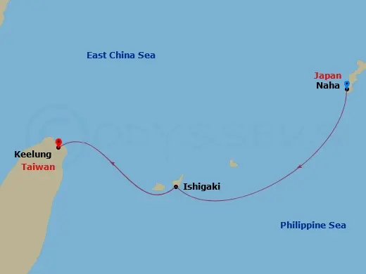 Itinerary schematic diagram