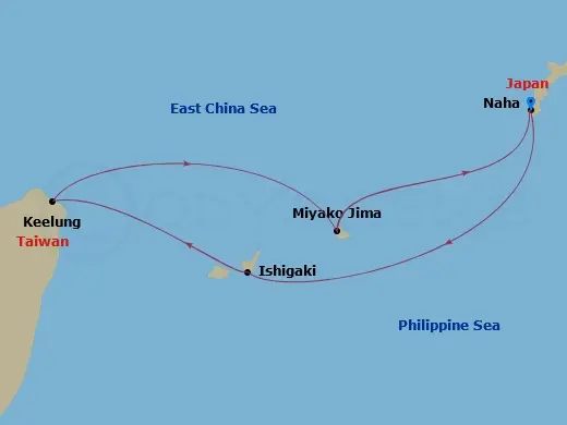 Itinerary schematic diagram