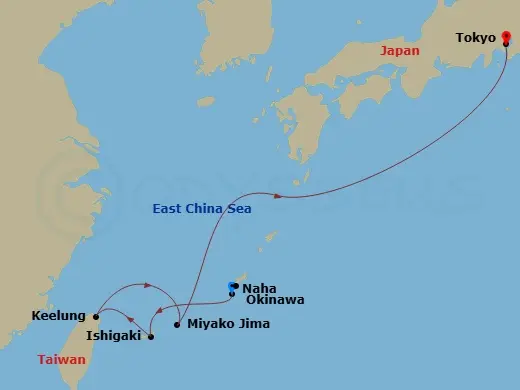 Itinerary schematic diagram