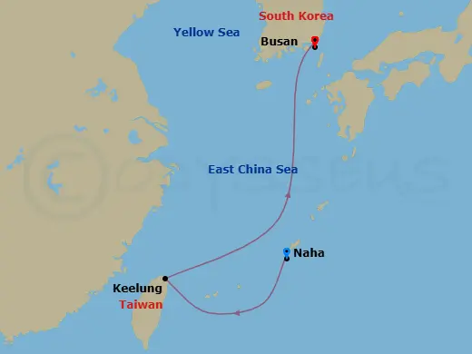 Itinerary schematic diagram