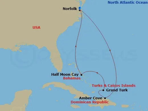Itinerary schematic diagram