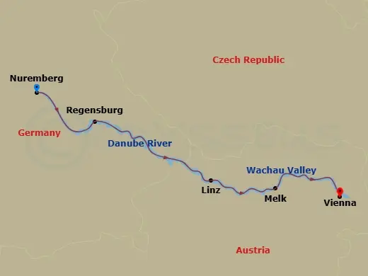 Itinerary schematic diagram