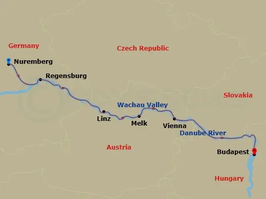 Itinerary schematic diagram