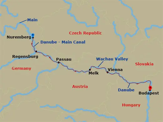 Itinerary schematic diagram