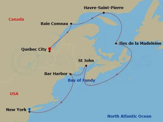 Itinerary schematic diagram