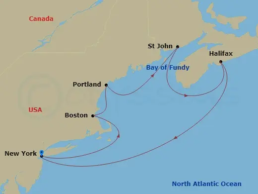 Itinerary schematic diagram