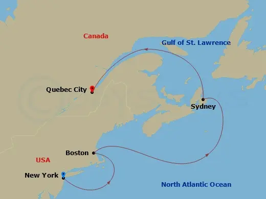 Itinerary schematic diagram