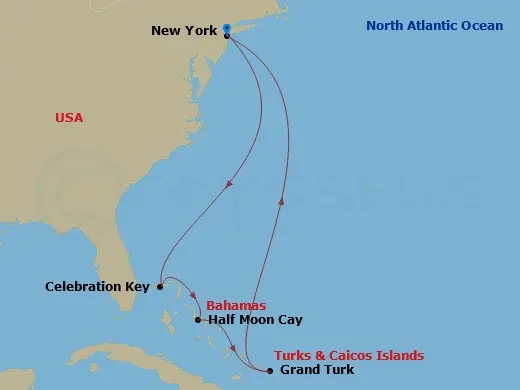 Itinerary schematic diagram