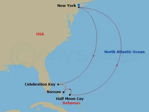 Itinerary schematic diagram