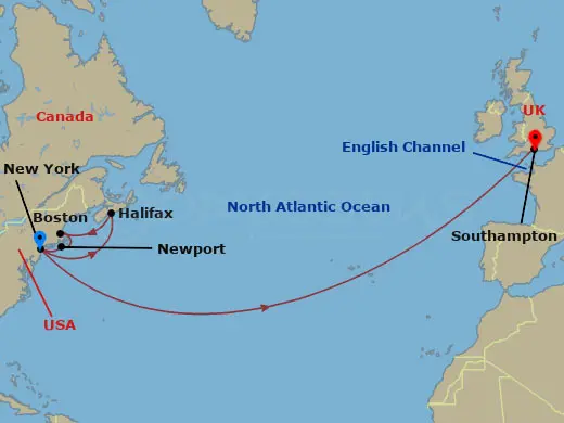 Itinerary schematic diagram