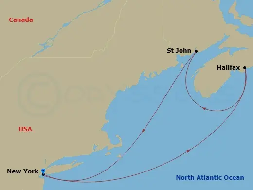 Itinerary schematic diagram