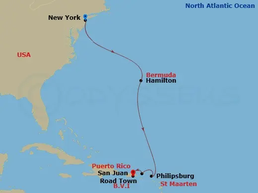 Itinerary schematic diagram