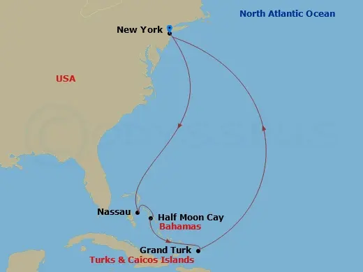 Itinerary schematic diagram
