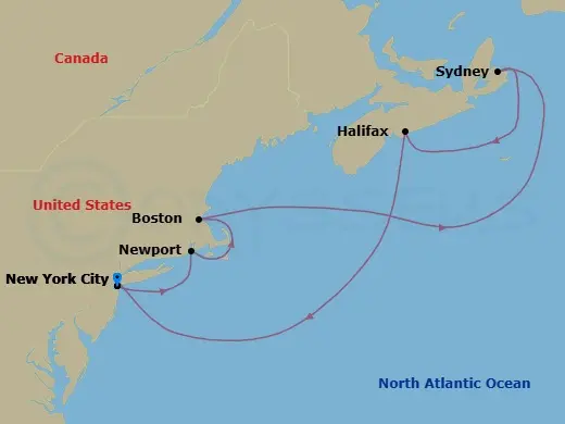 Itinerary schematic diagram