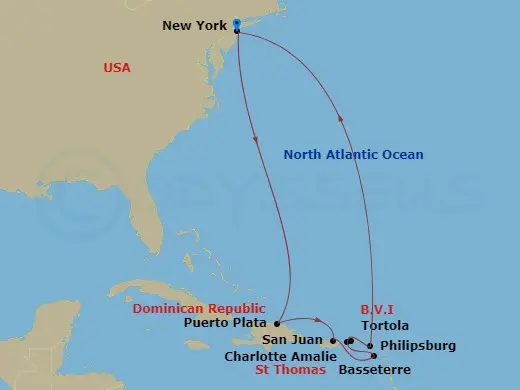 Itinerary schematic diagram