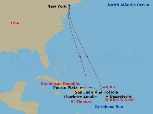 Itinerary schematic diagram