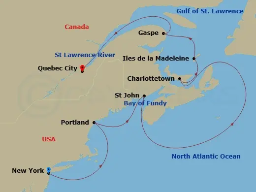 Itinerary schematic diagram