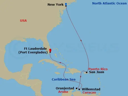 Itinerary schematic diagram