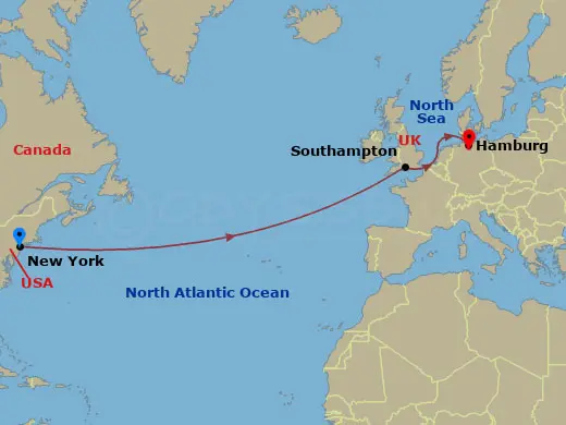 Itinerary schematic diagram