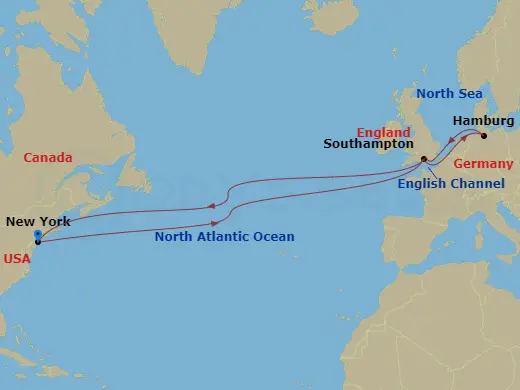 Itinerary schematic diagram
