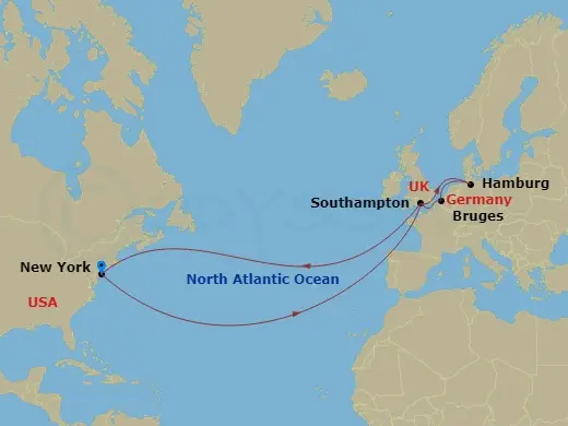 Itinerary schematic diagram