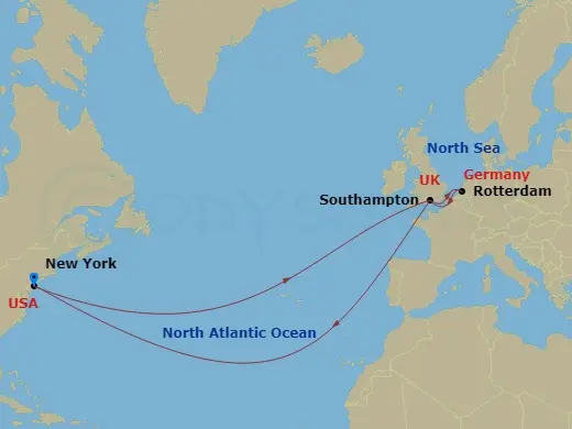 Itinerary schematic diagram