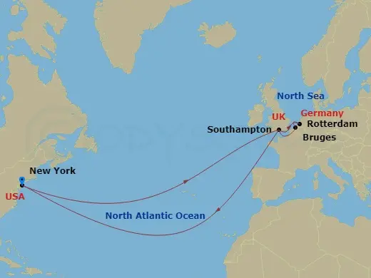 Itinerary schematic diagram
