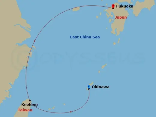 Itinerary schematic diagram