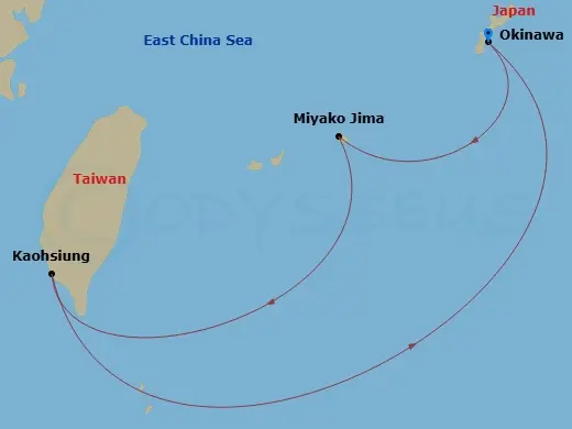 Itinerary schematic diagram
