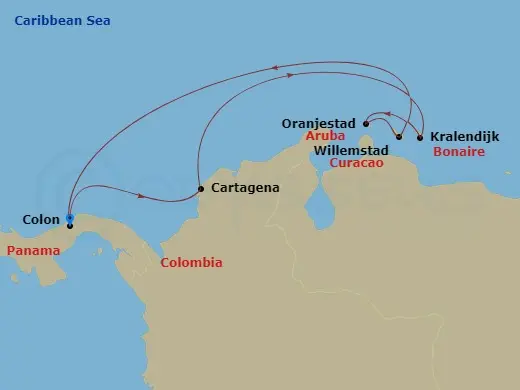 Itinerary schematic diagram