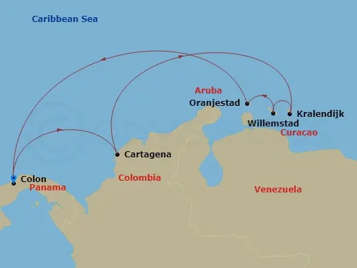 Itinerary schematic diagram