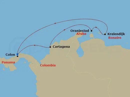Itinerary schematic diagram