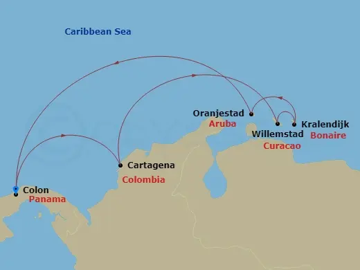 Itinerary schematic diagram