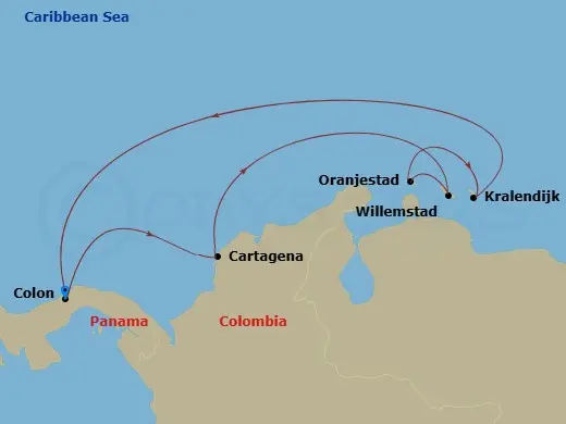 Itinerary schematic diagram