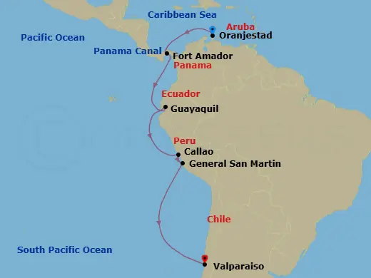 Itinerary schematic diagram