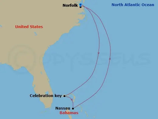 Itinerary schematic diagram