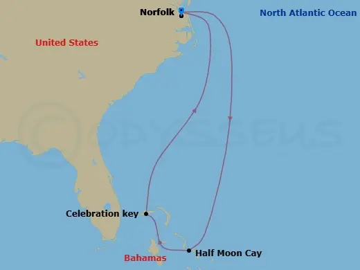 Itinerary schematic diagram