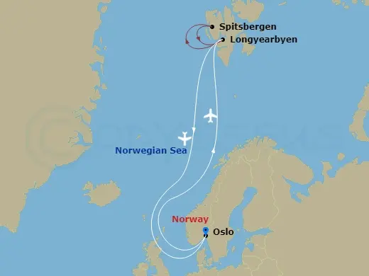 Itinerary schematic diagram