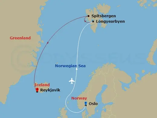 Itinerary schematic diagram