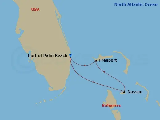 Itinerary schematic diagram