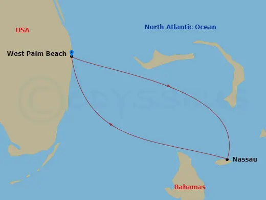 Itinerary schematic diagram