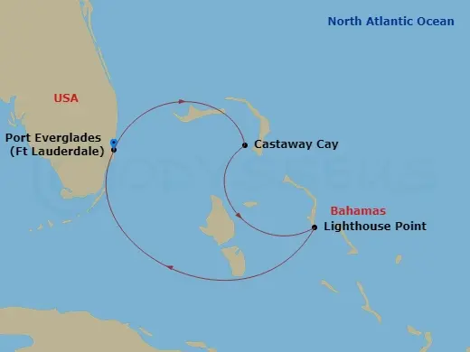 Itinerary schematic diagram