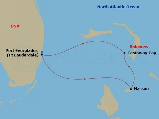 Itinerary schematic diagram