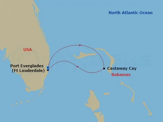 Itinerary schematic diagram