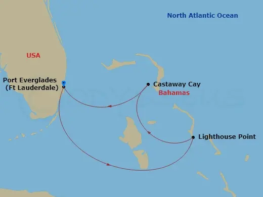 Itinerary schematic diagram