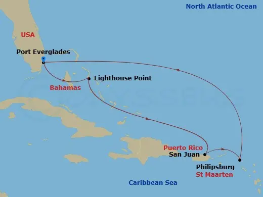 Itinerary schematic diagram