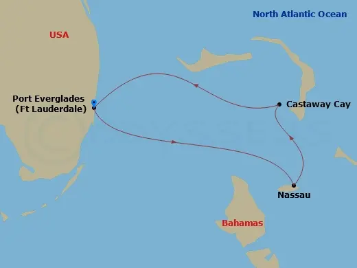 Itinerary schematic diagram
